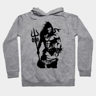 Lord Shiva Art Angry Trishul T-shirt Hoodie